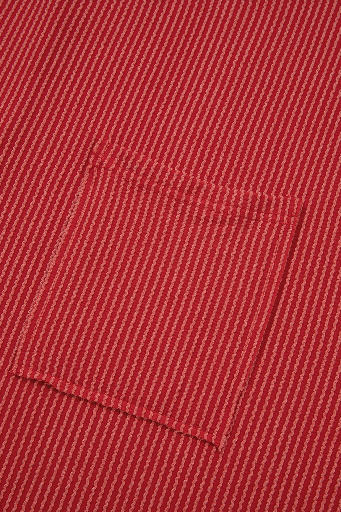Fiery Red Twist Ribbed Tunic Round Neck Bracelet Sleeve Plus Size Blouse