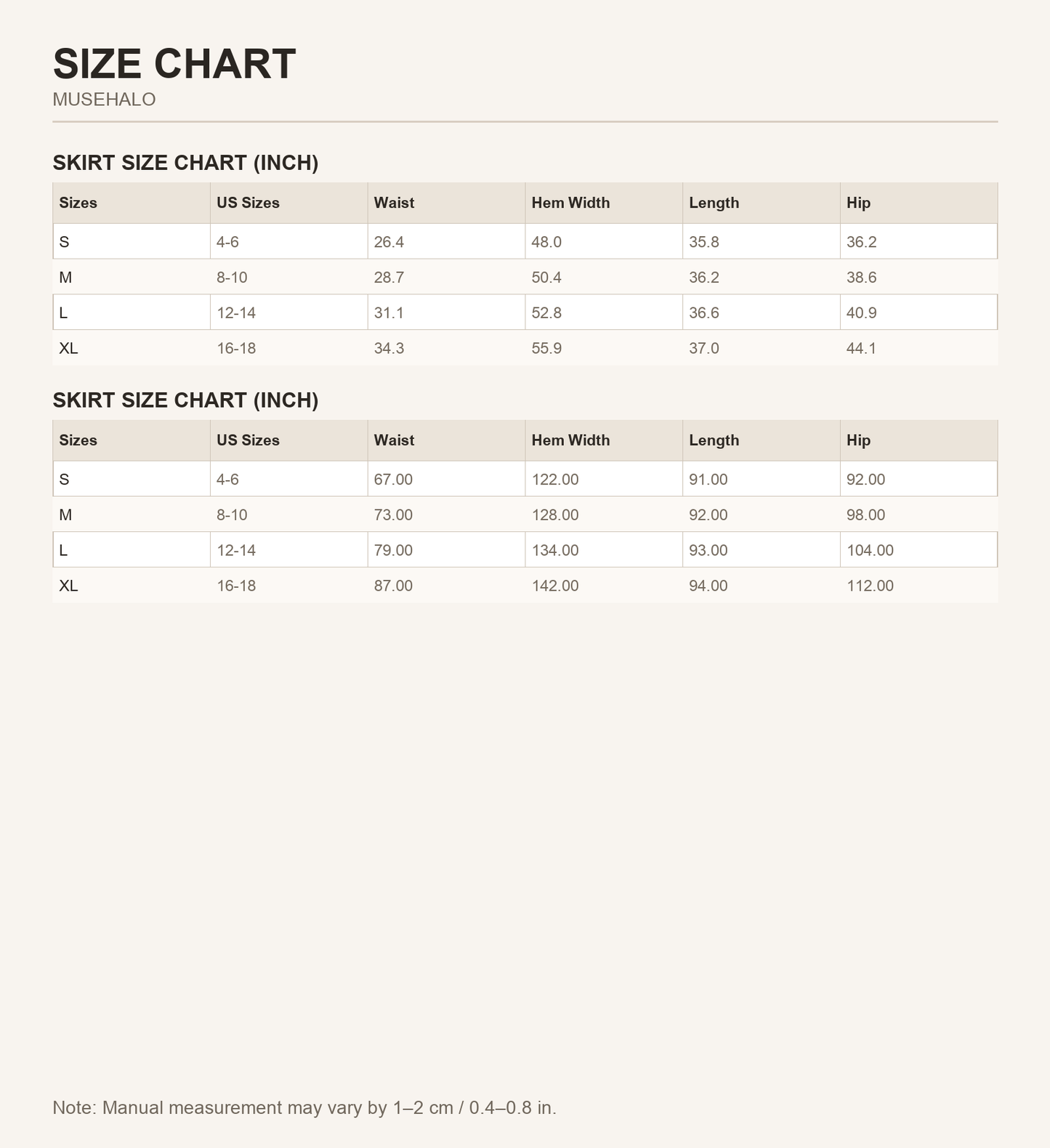 Brown Leopard Sheer Maxi Skirt Size Chart