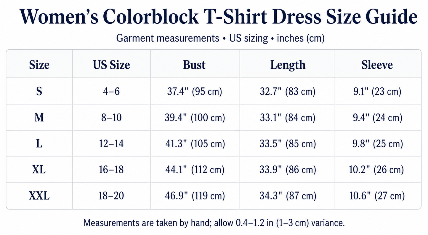 Women's Colorblock T-Shirt Dress – Short Sleeve Pocket Shift Dress image 6