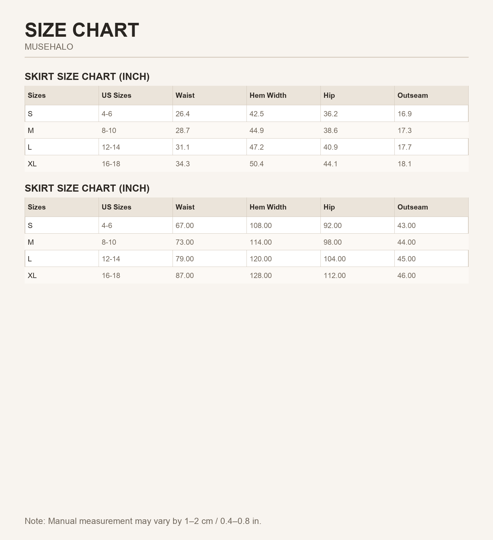Ashleigh Blue Crossed Waist Denim Skirt Size Chart