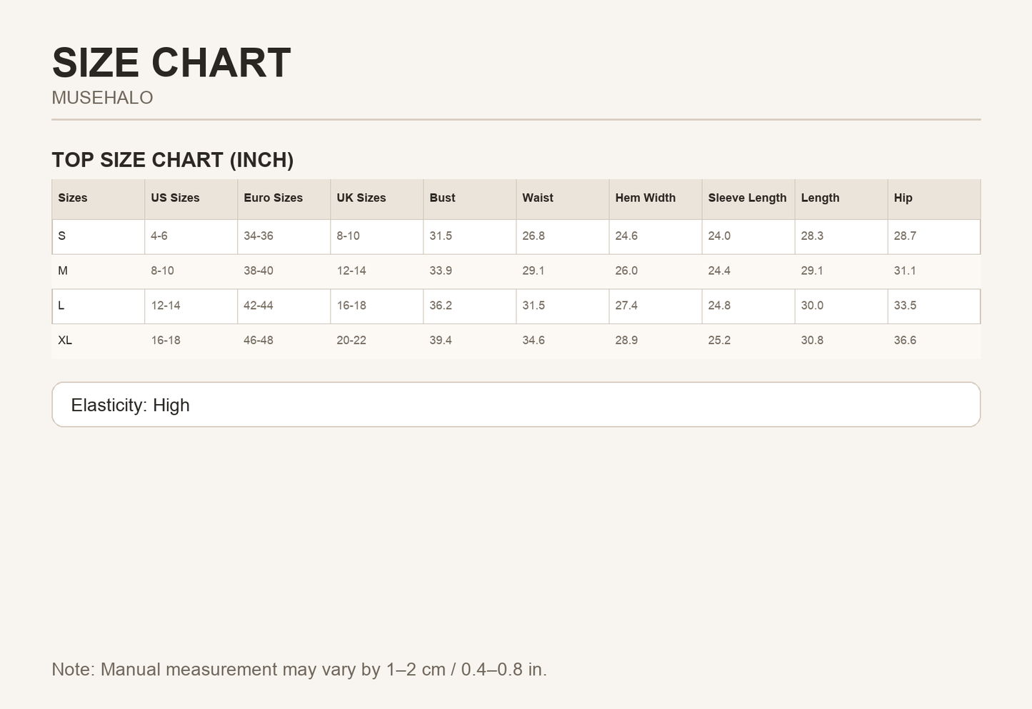 Black Polka Dot Mesh Bodysuit size chart