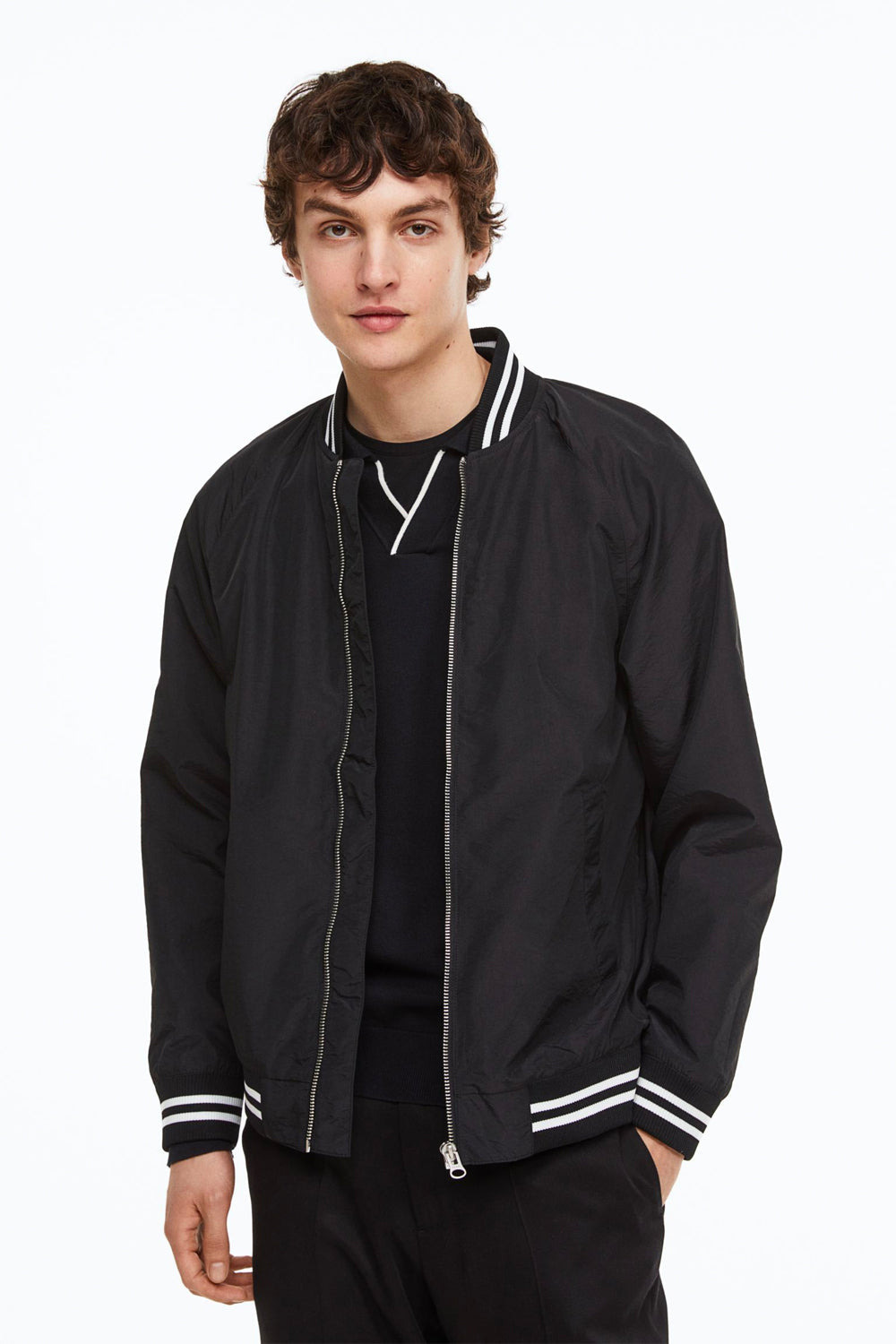 Bomber Jacket in black – product view 2