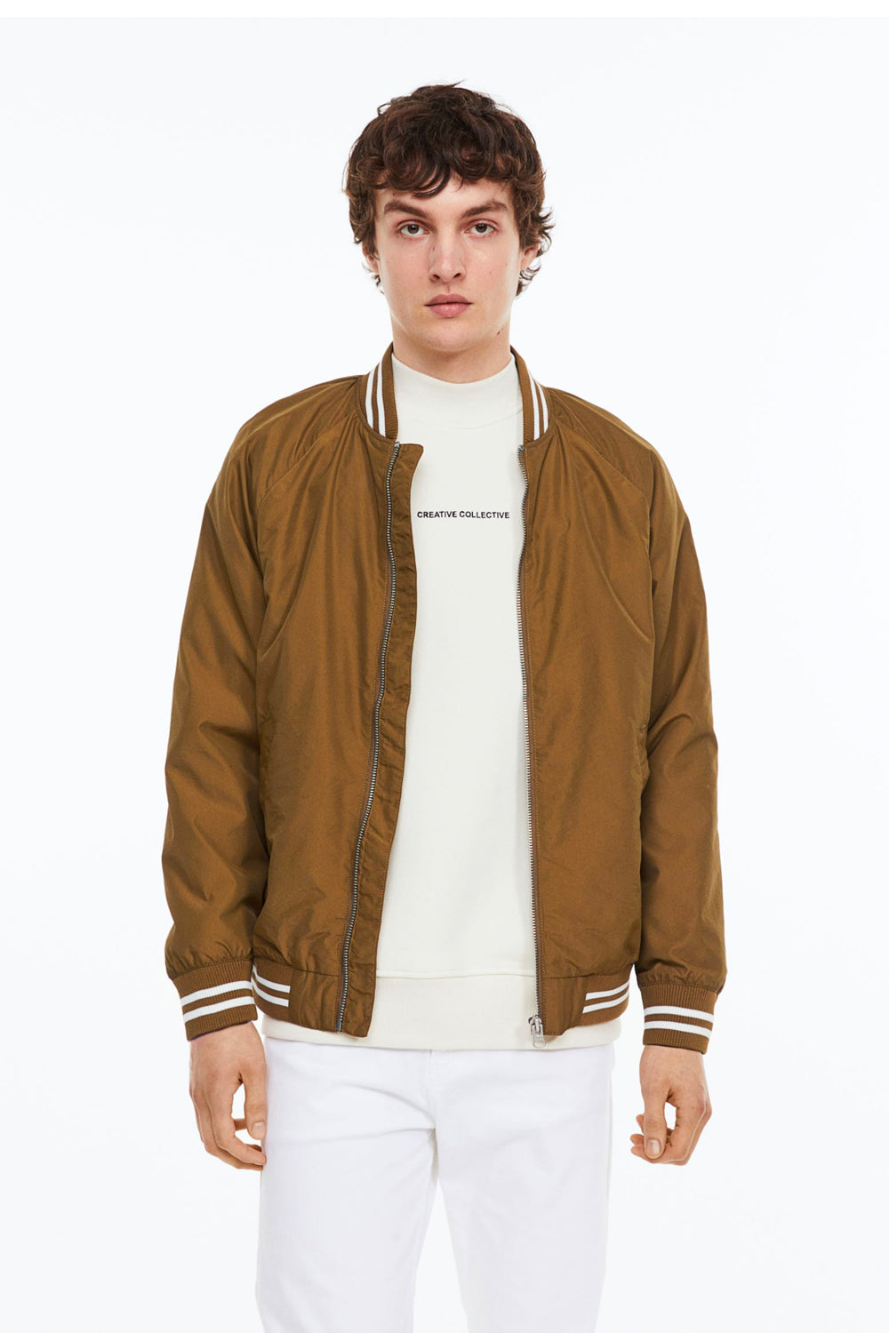 Bomber Jacket in beige – product view 12