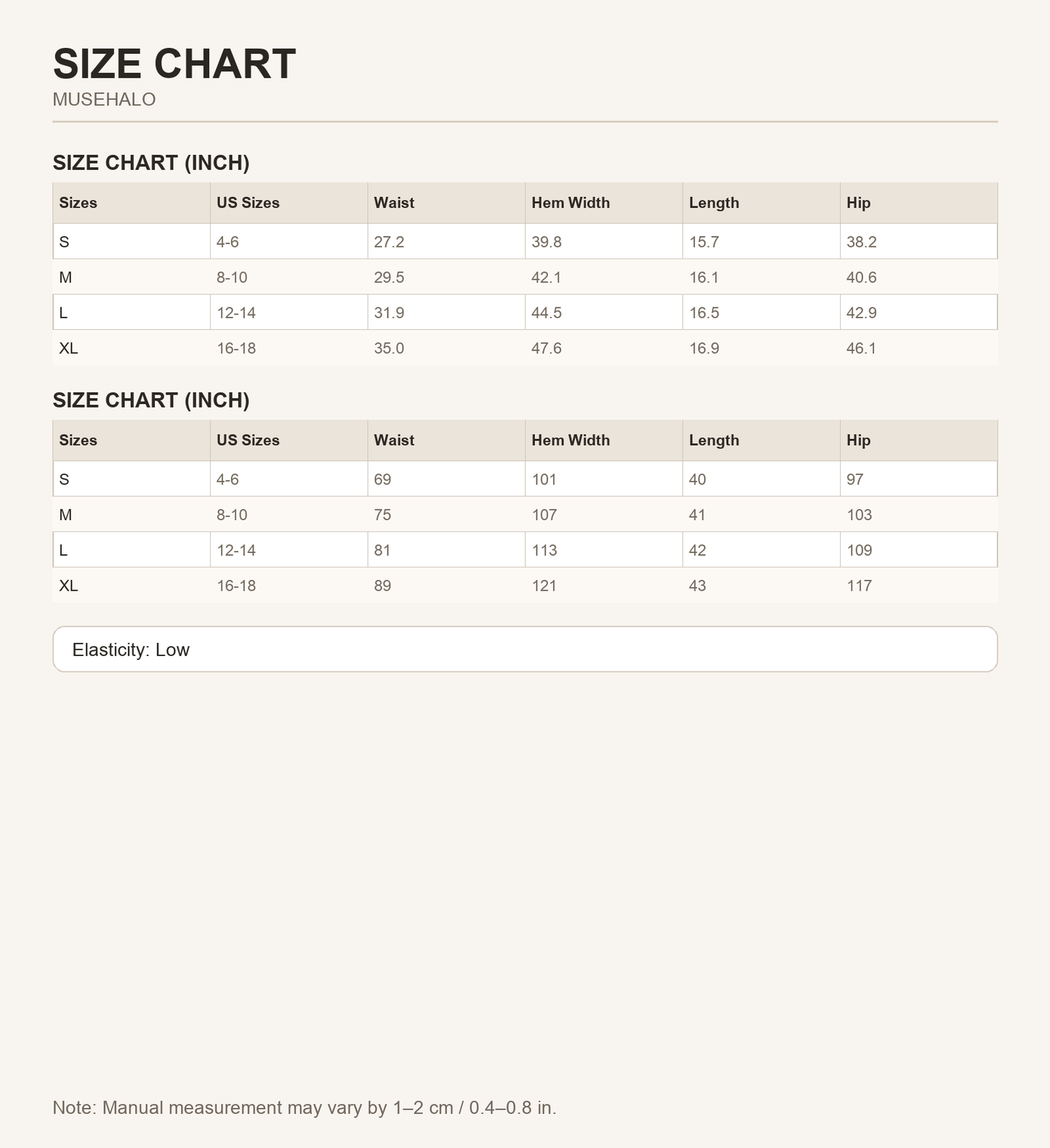 Coffee Bowknot Faux Leather Mini Skirt Size Chart