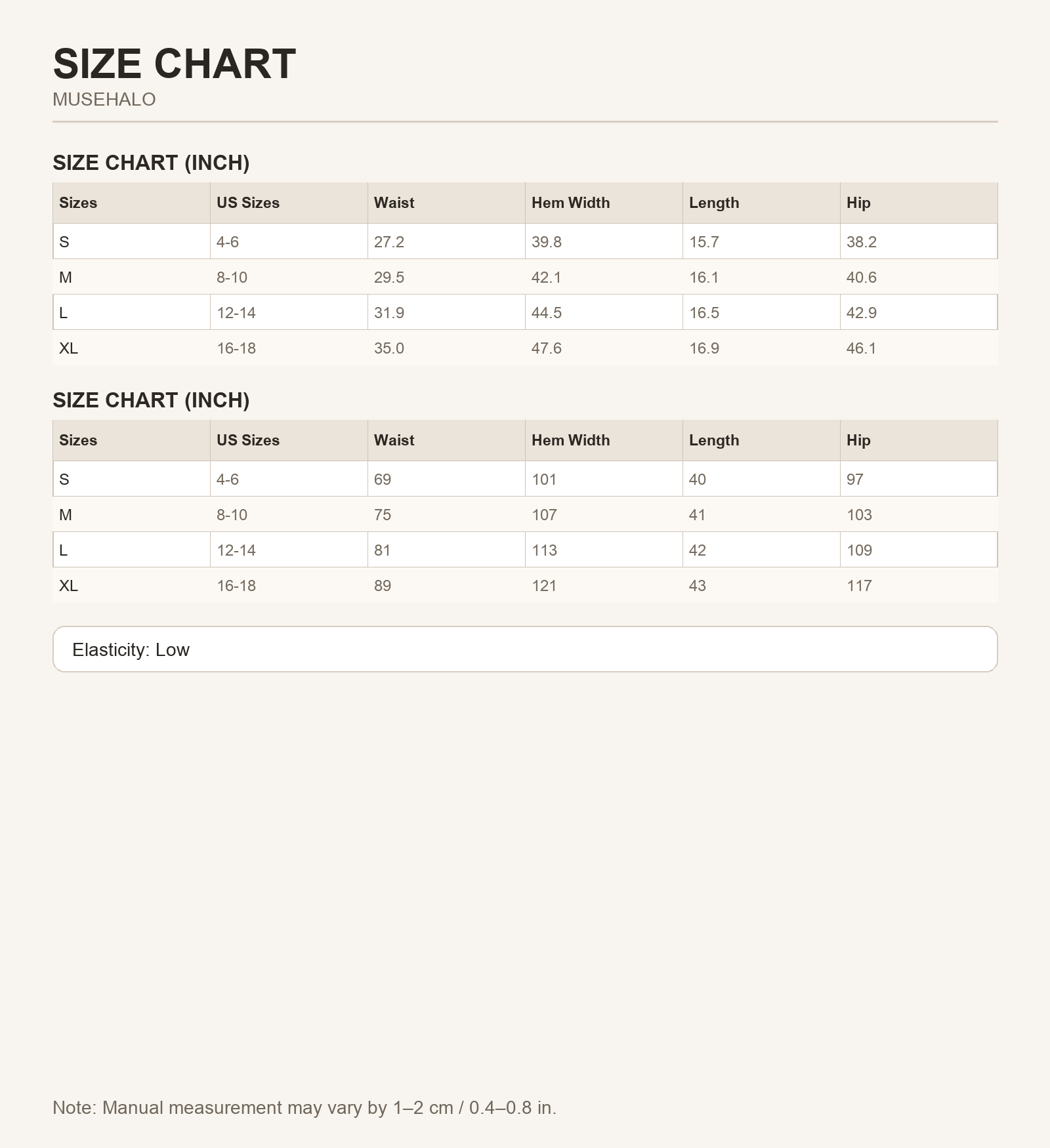 Coffee Bowknot Faux Leather Mini Skirt Size Chart