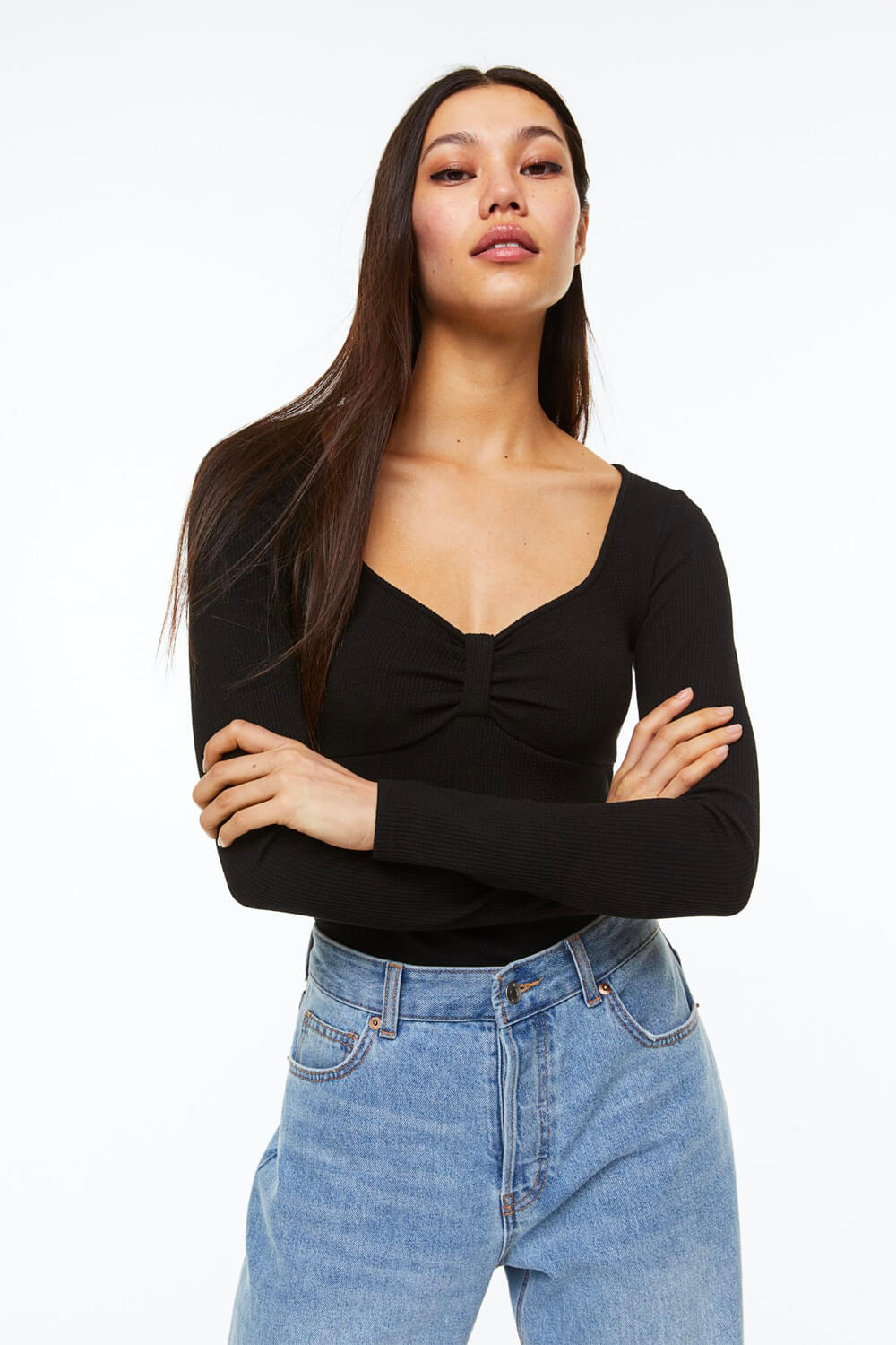 Ribbed Jersey Bodysuit – product view 1