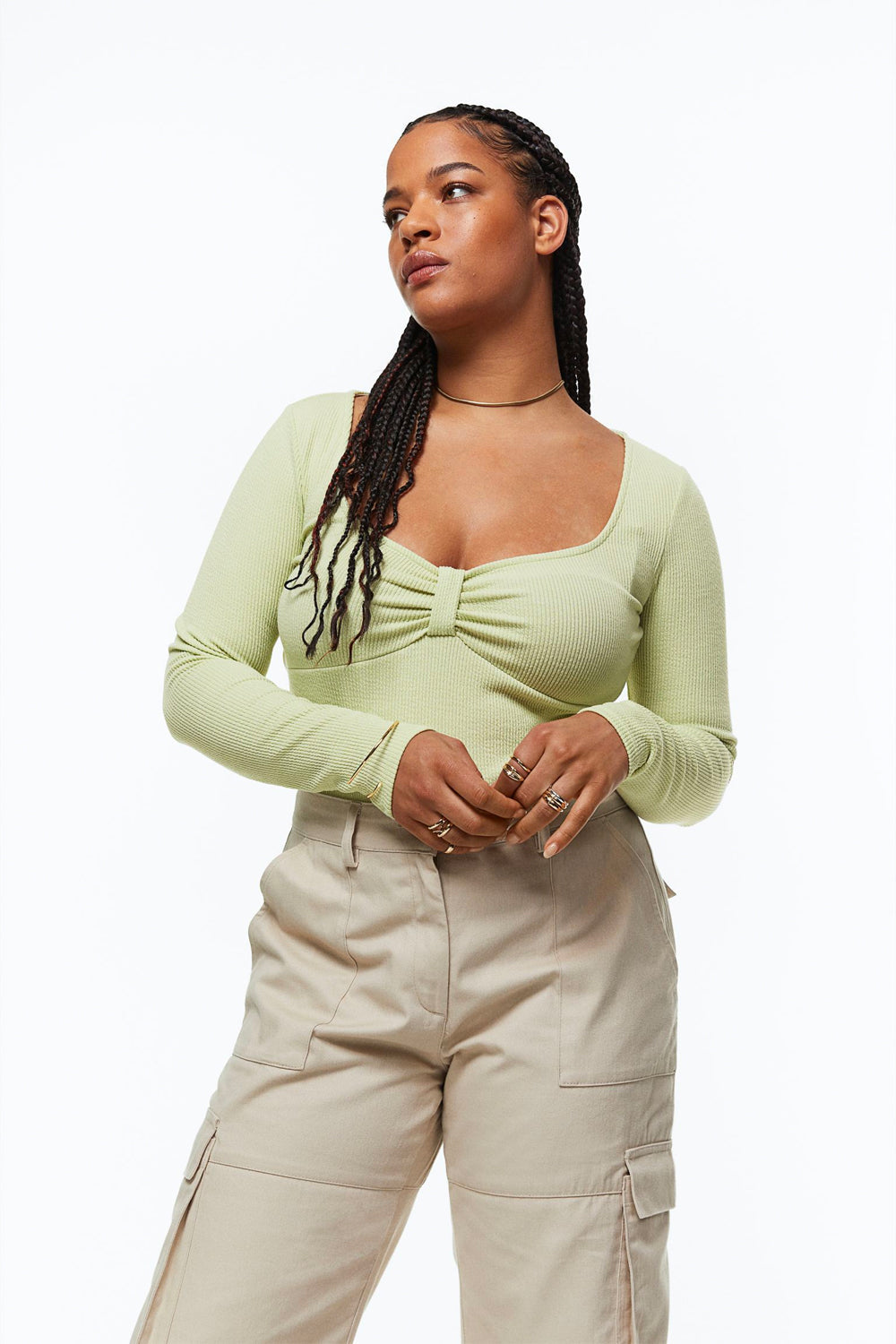 Ribbed Jersey Bodysuit – product view 6