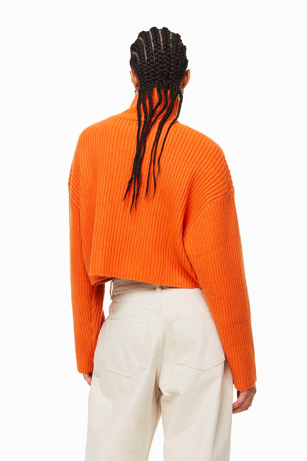 Ribbed Mock Turtleneck Sweater – product view 8
