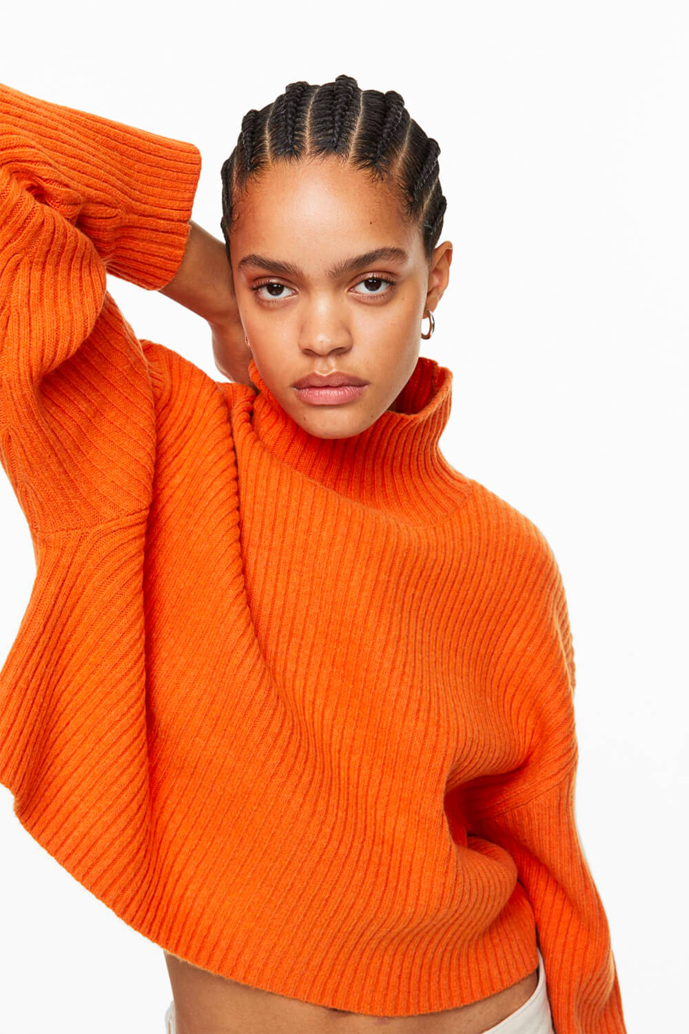 Ribbed Mock Turtleneck Sweater – product view 9