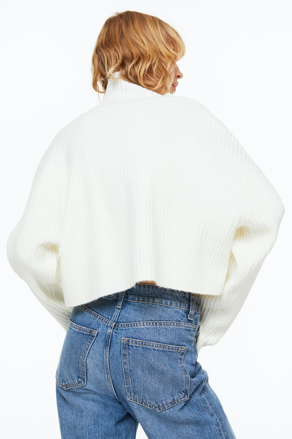 Ribbed Mock Turtleneck Sweater – product view 13